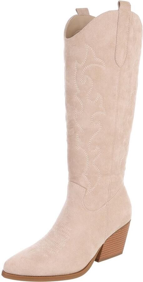 Italy Design Cowboylaarzen Hoge schacht en blokhak Dames