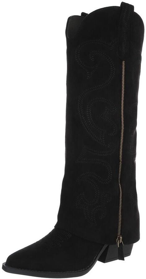 Italy Design Cowboylaarzen hoge schacht en rits dames