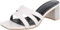Italy Design Dames muiltjes met blokhak en brede bandjes - Wit
