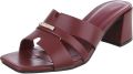 Italy Design Dames muiltjes met blokhak en sierdetail - Bordeaux