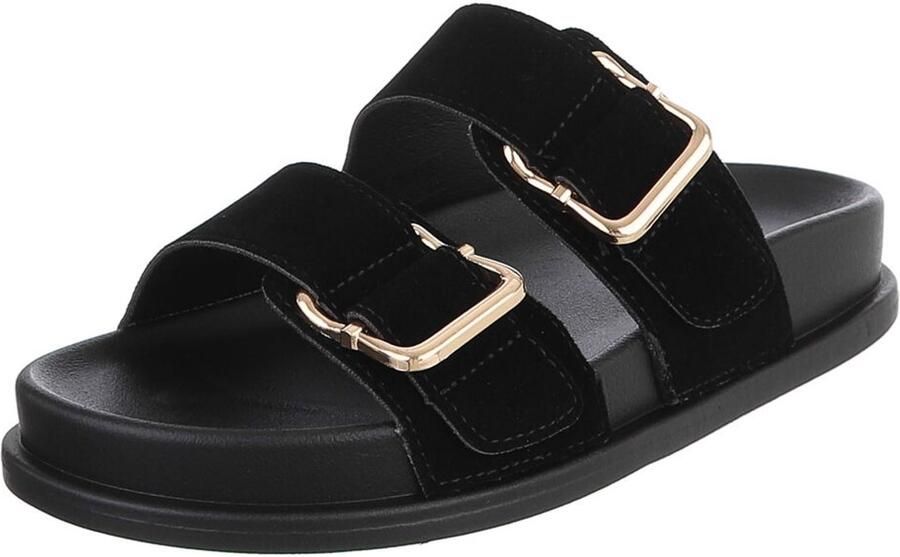 Italy Design Dames Slipper met Dubbele Band en Gesp