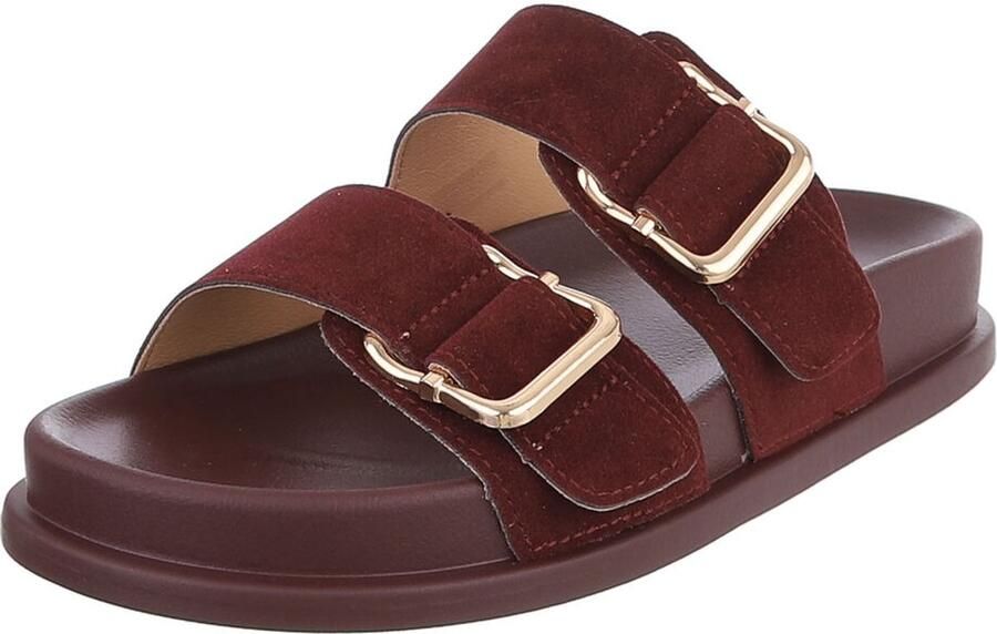 Italy Design Dames Slipper met Dubbele Band en Gesp