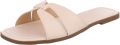 Italy Design Dames slipper met gekruiste band en platte zool - Beige