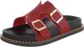 Italy Design Dames slipper met gespen en comfortzool - Rood