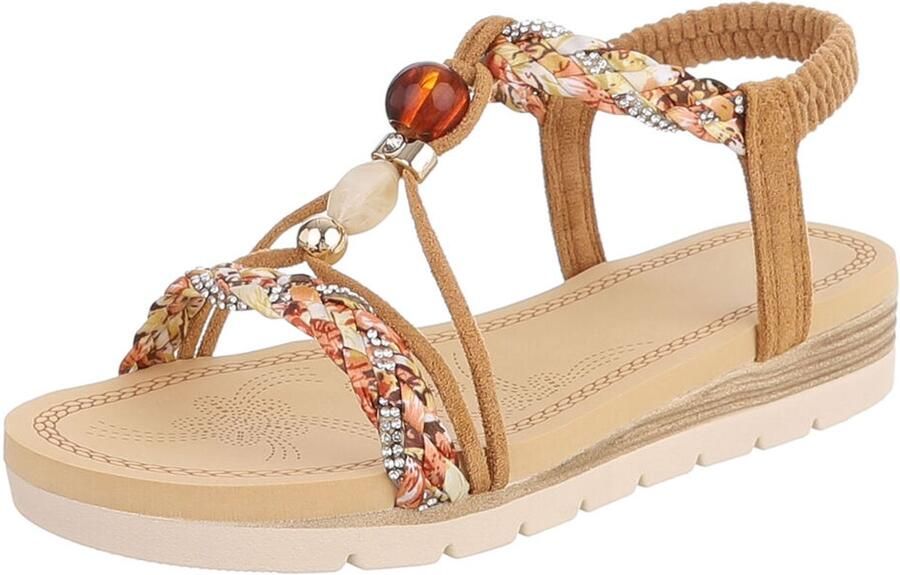 Italy Design Dames slipper met gespen en pareldetail