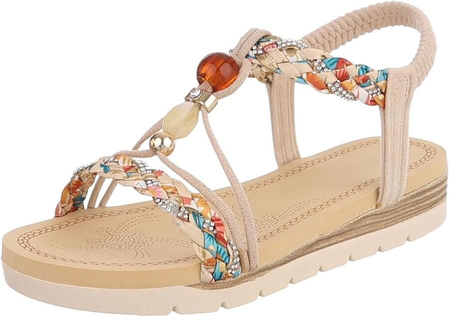 Italy Design Dames slipper met gespen en pareldetail