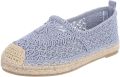 Italy Design Dames slipper met gespen en pareldetail - Lichtblauw