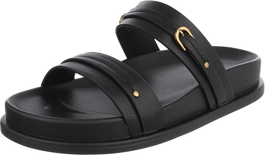 Italy Design Dames slipper met plateau en gespsluiting