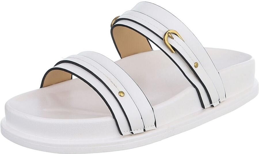 Italy Design Dames slipper met plateau en gespsluiting
