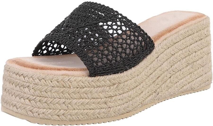 Italy Design Dames slipper met plateauzool casual zomer