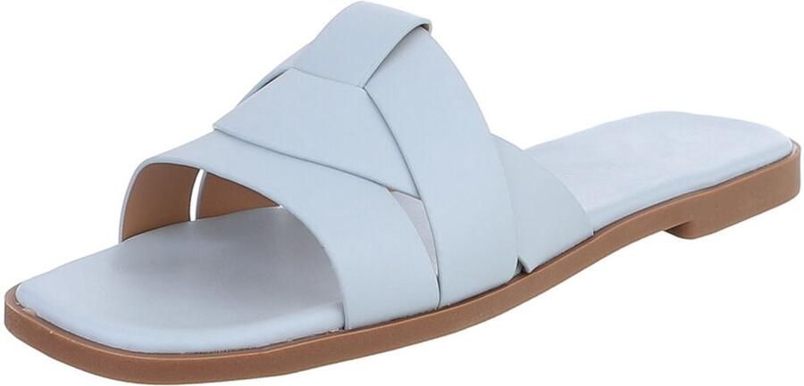 Italy Design Dames slippers gekruiste bandjes instapmodel