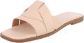 Italy Design Dames slippers gekruiste bandjes instapmodel - Beige