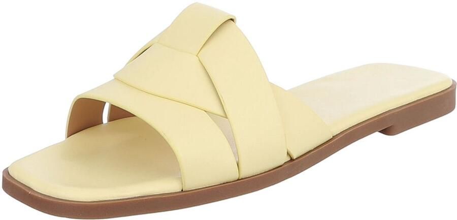 Italy Design Dames slippers gekruiste bandjes instapmodel