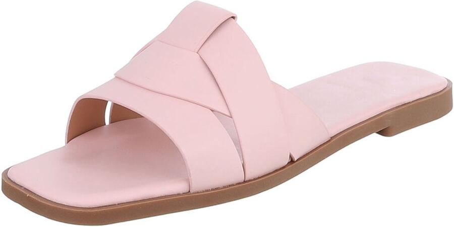 Italy Design Dames slippers gekruiste bandjes instapmodel