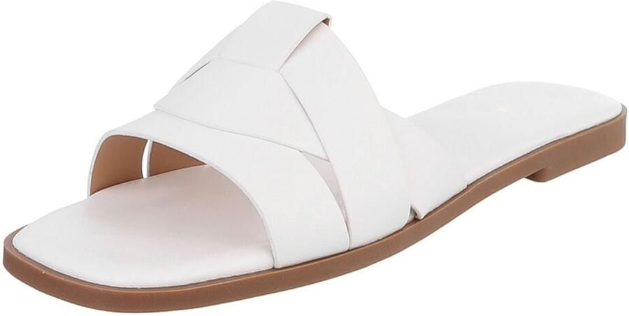 Italy Design Dames slippers gekruiste bandjes instapmodel