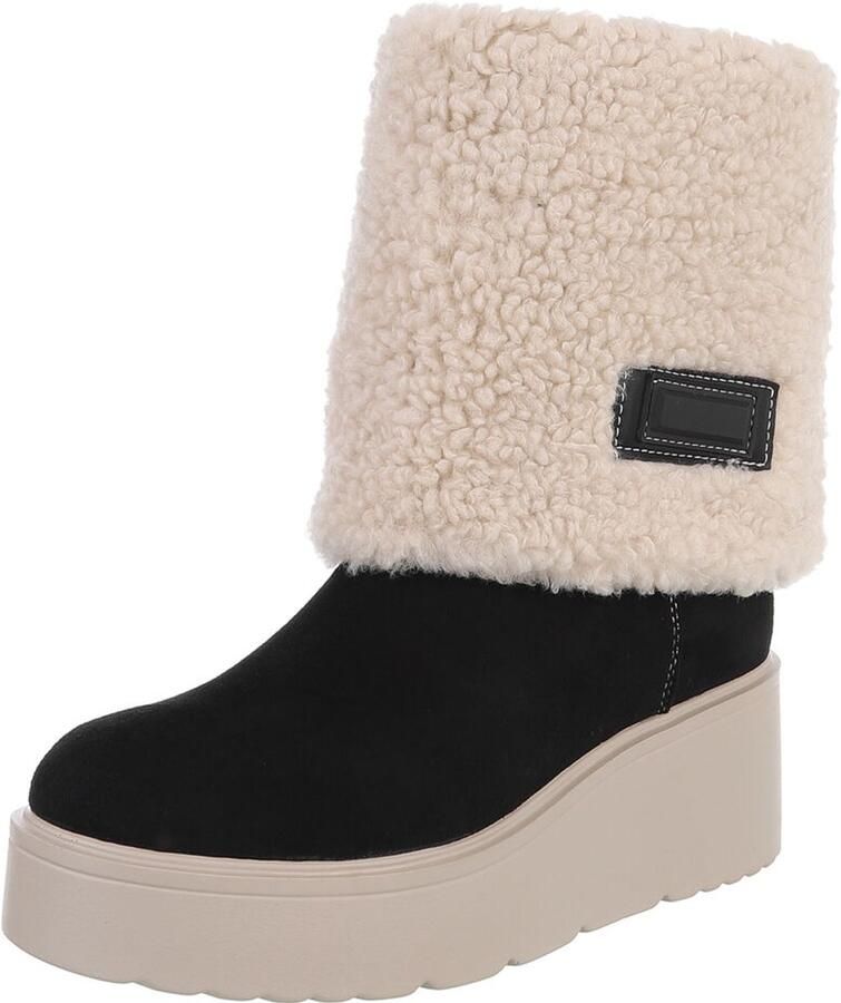 Italy Design Dameslaars Plateauzool en teddy-look Dames