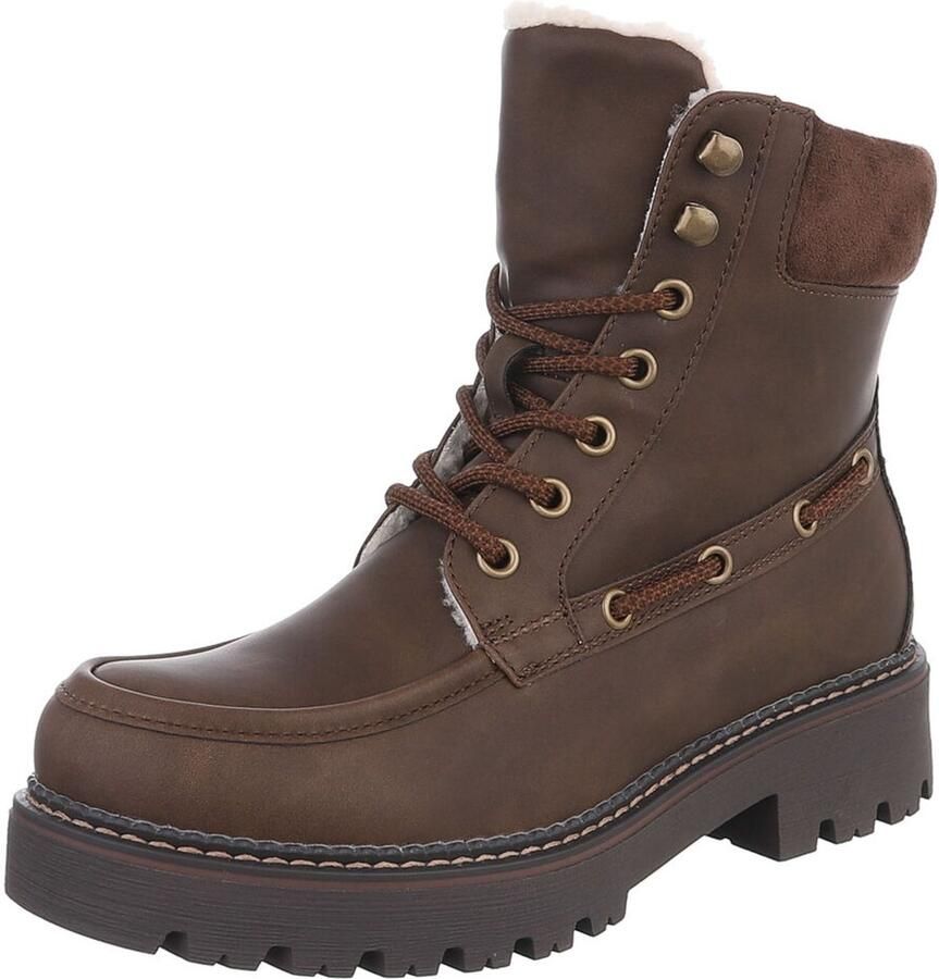 Italy Design Enkelboot Vetersluiting Dames