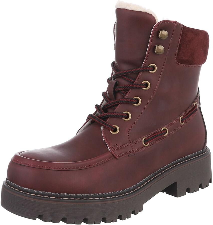 Italy Design Enkelboot Vetersluiting Dames
