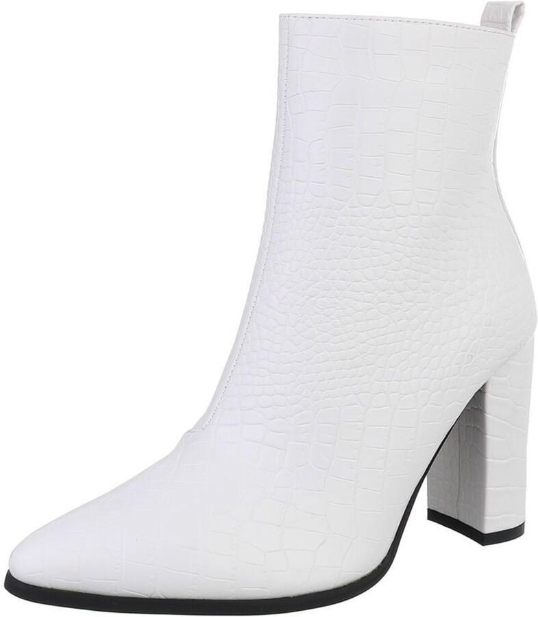 Italy Design Enkellaars Blokhak en puntneus Dames