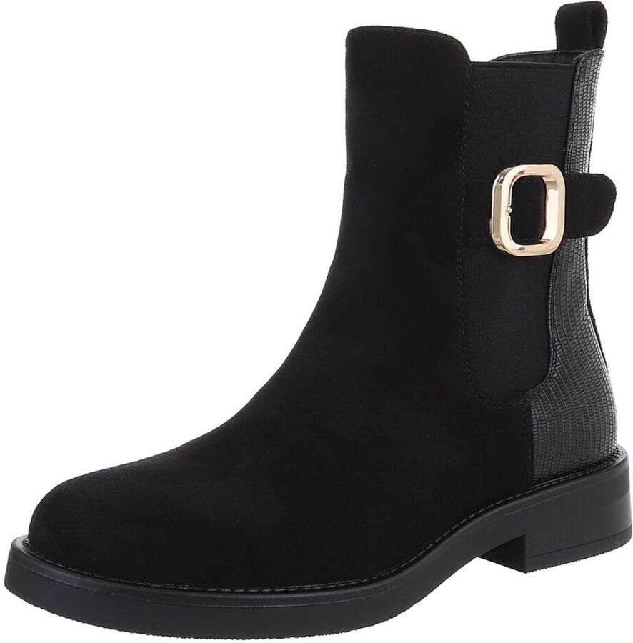 Italy Design Enkellaars Gesp en elastische inzet Dames