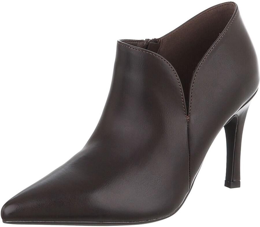 Italy Design Enkellaars met hak puntneus dames