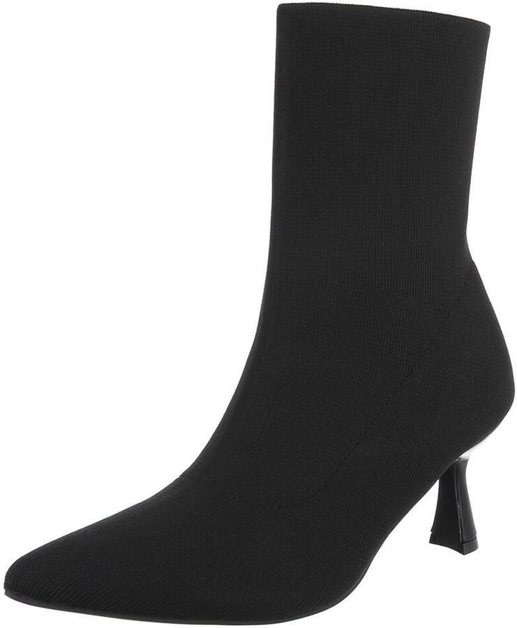 Italy Design Enkellaars met hak spitse neus dames