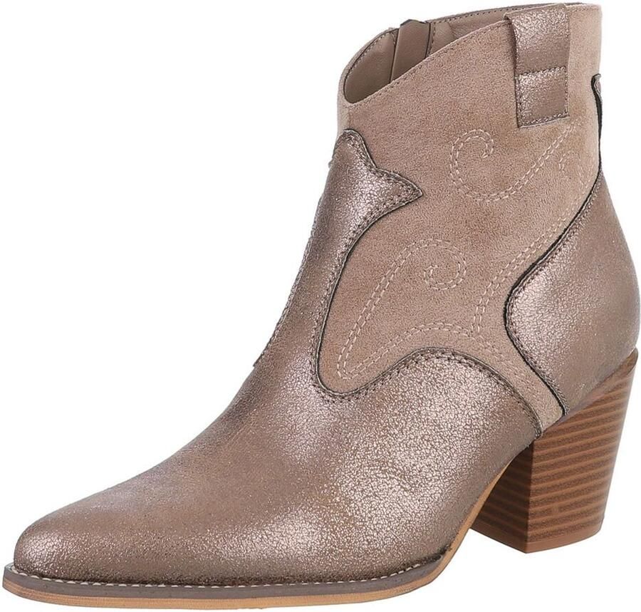 Italy Design Enkellaars Western look Dames