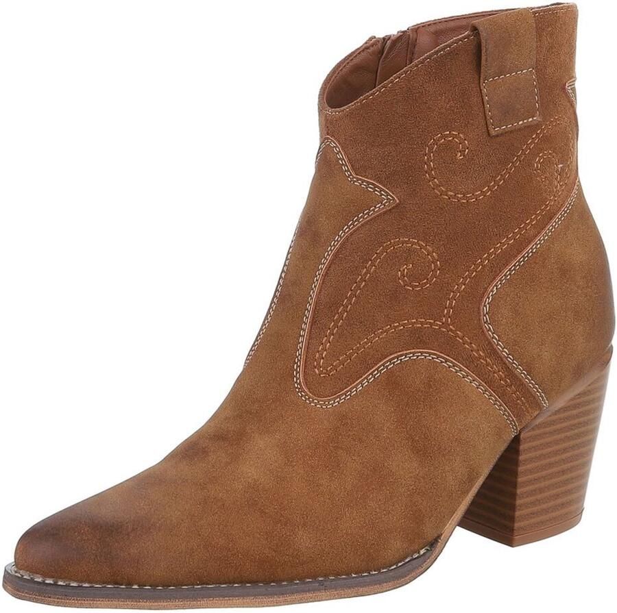 Italy Design Enkellaars Western look Dames