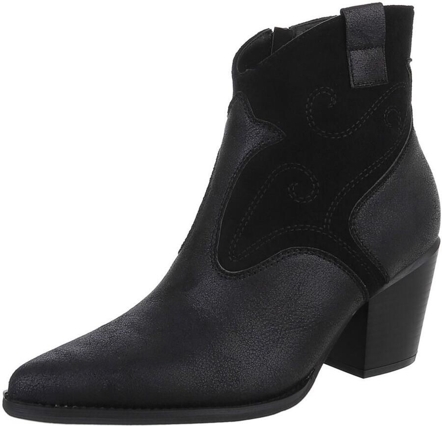 Italy Design Enkellaars Western look Dames