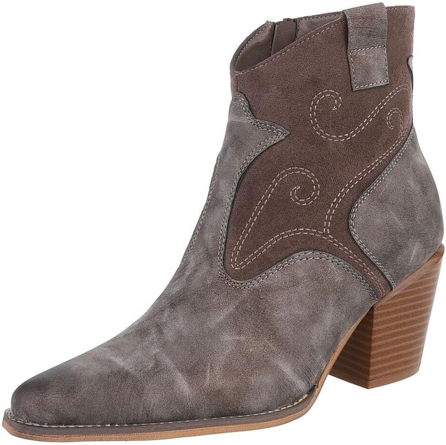 Italy Design Enkellaars Western look Dames