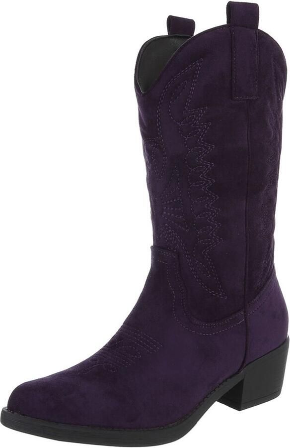 Italy Design Enkellaars westernlook blokhak dames - Foto 1