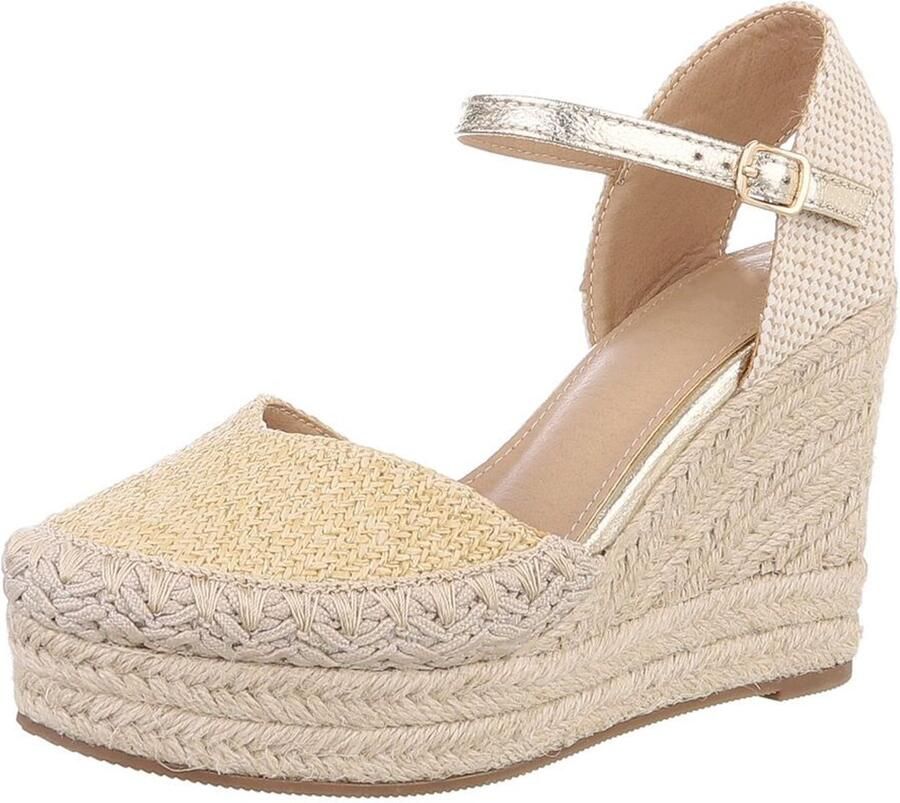 Italy Design Espadrille Sandaal Sleehak Dames