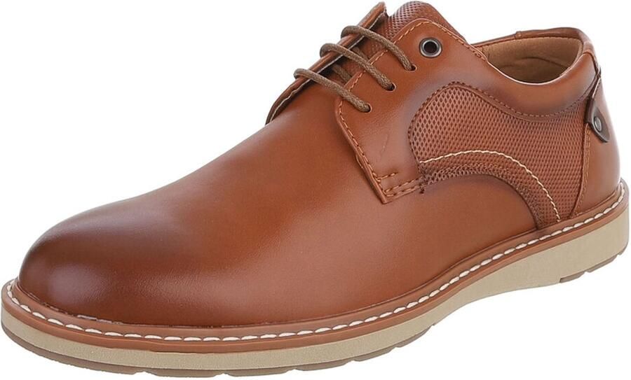 Italy Design Heren veterschoen casual met mesh details