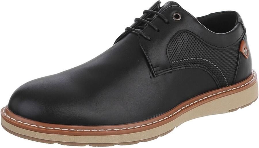 Italy Design Heren veterschoen casual met mesh details