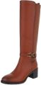 Italy Design Hoge laars blokhak en gesp dames - Camel