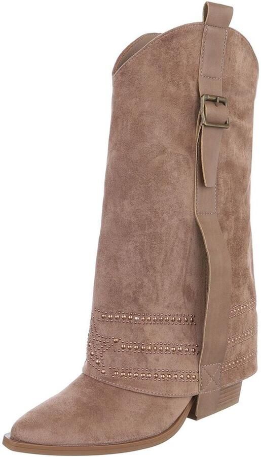 Italy Design Hoge laars gespdetail dames