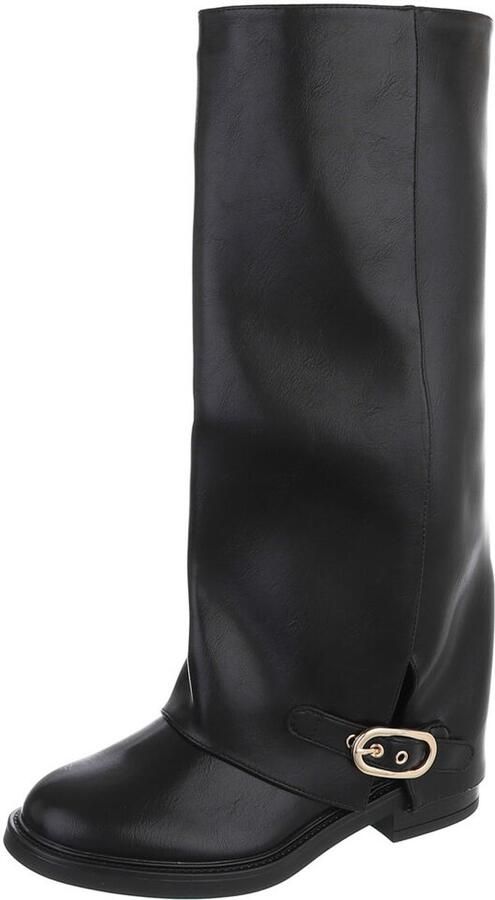 Italy Design Hoge laars Gespdetail Dames
