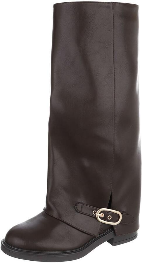 Italy Design Hoge laars Gespdetail Dames
