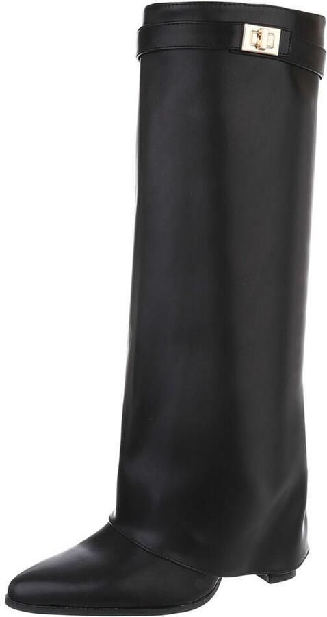 Italy Design Elegante kniehoge enkellaarsjes met blokhak voor dames - Foto 2