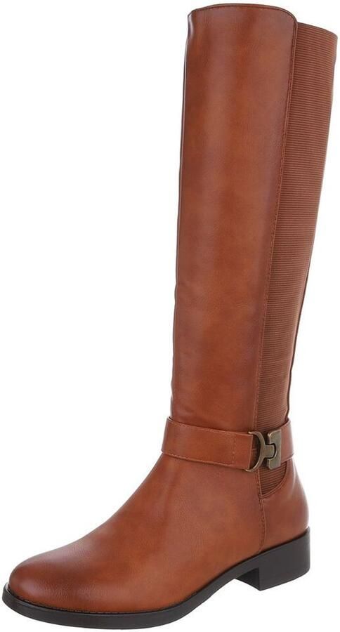 Italy Design Hoge laars met gespdetail dames dagelijks gebruik