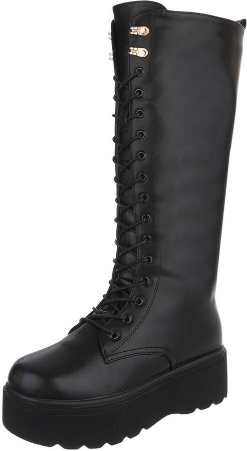 Italy Design Hoge veterlaars dikke zool dames