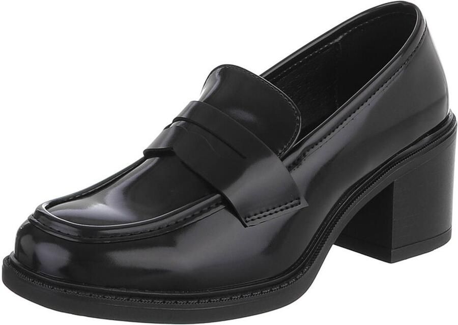 Italy Design Instappers met Hak Loafer Design Dames