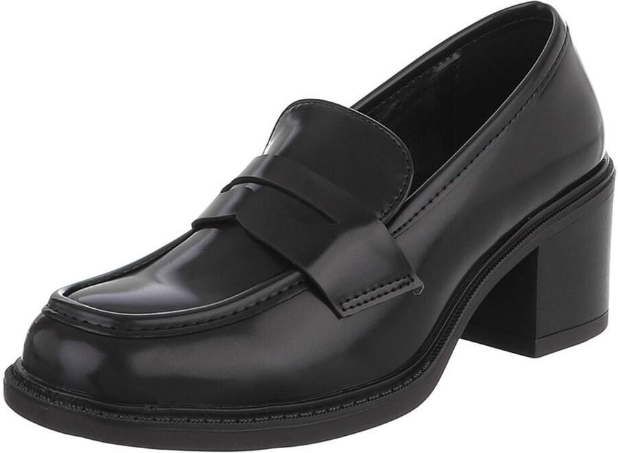 Italy Design Instappers met Hak Loafer Design Dames