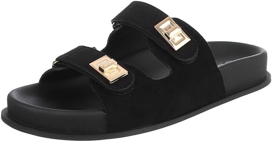 Italy Design Instappers met klittenband dames casual