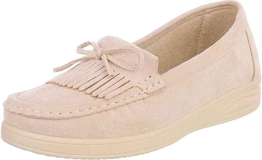 Italy Design Instappers Mocassinlook met franjes Dames