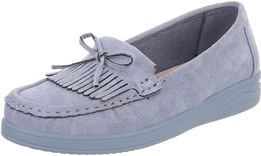 Italy Design Instappers Mocassinlook met franjes Dames