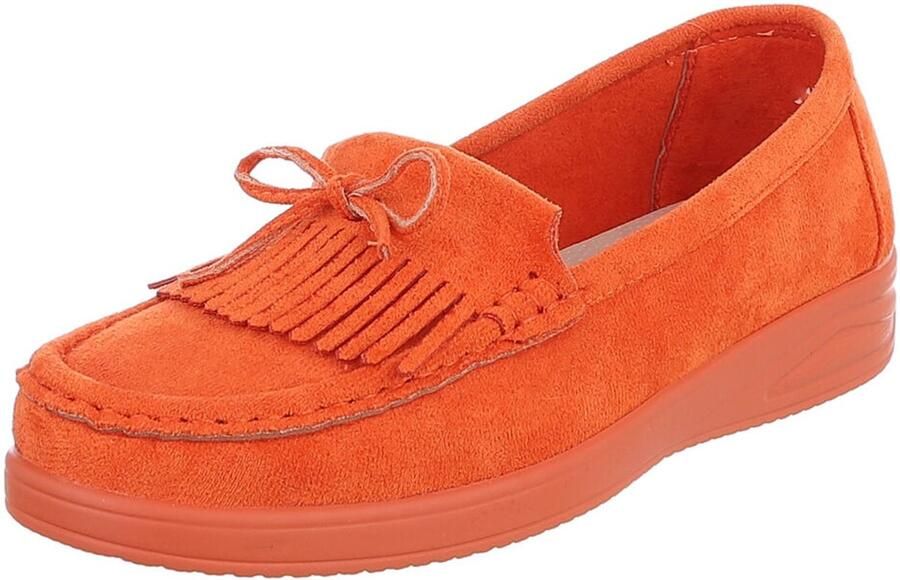 Italy Design Instappers Mocassinlook met franjes Dames