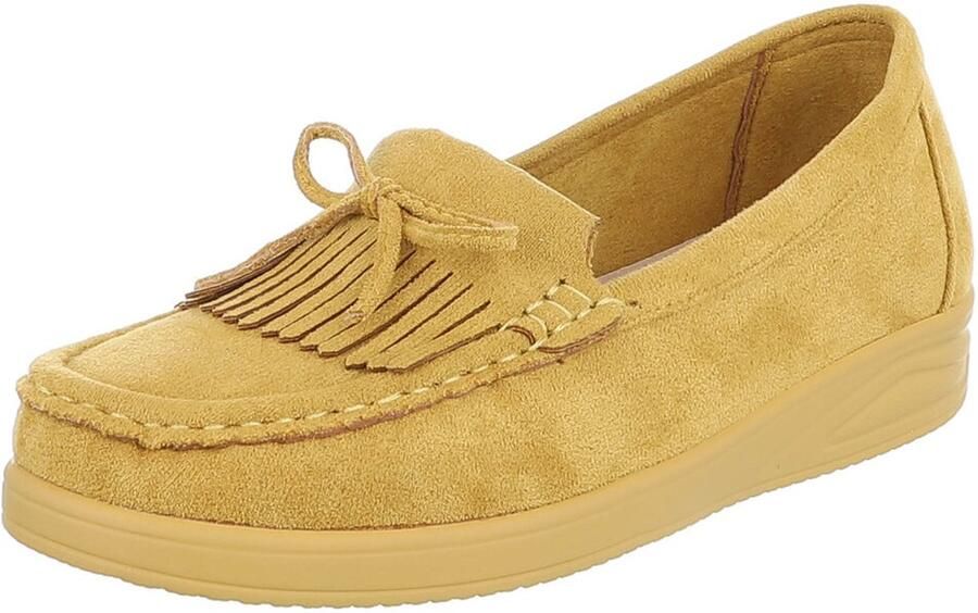 Italy Design Instappers Mocassinlook met franjes Dames