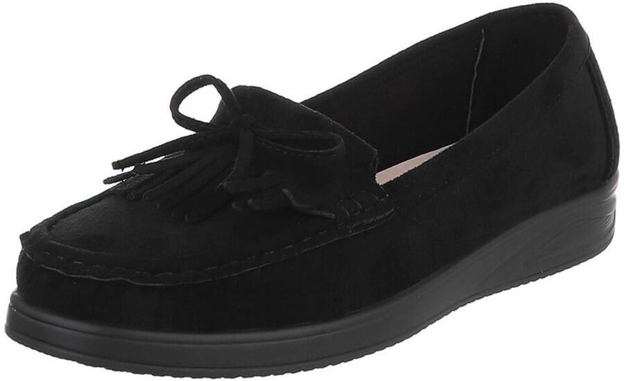 Italy Design Instappers Mocassinlook met franjes Dames