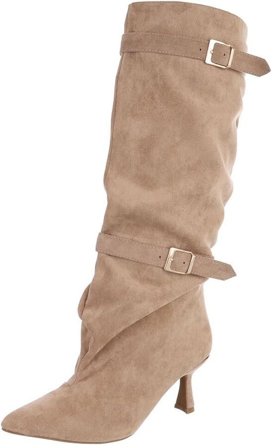 Italy Design Laarzen Hoge schacht en gespdetail Dames
